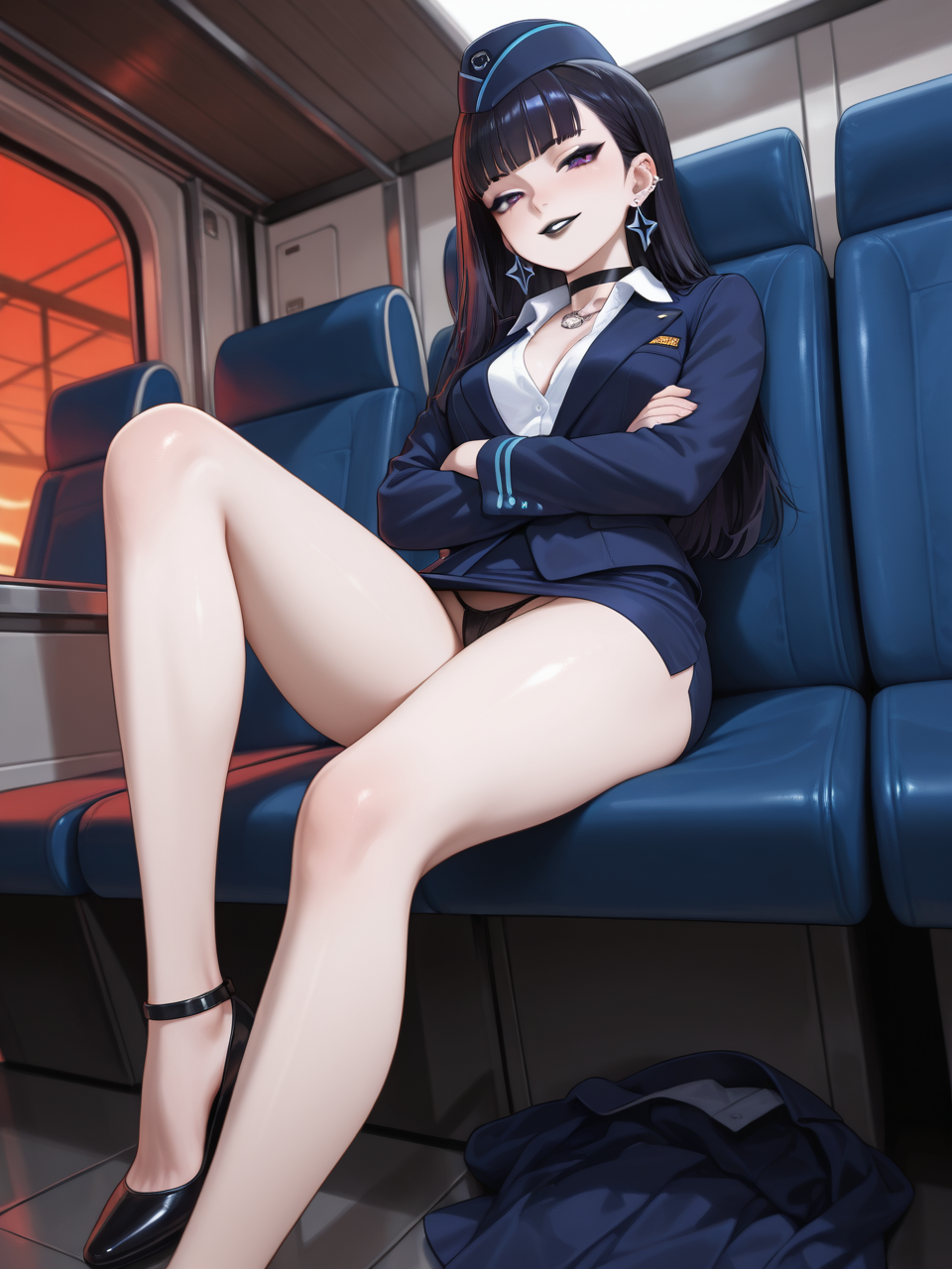 Ravena the Gothic Flight Attendant